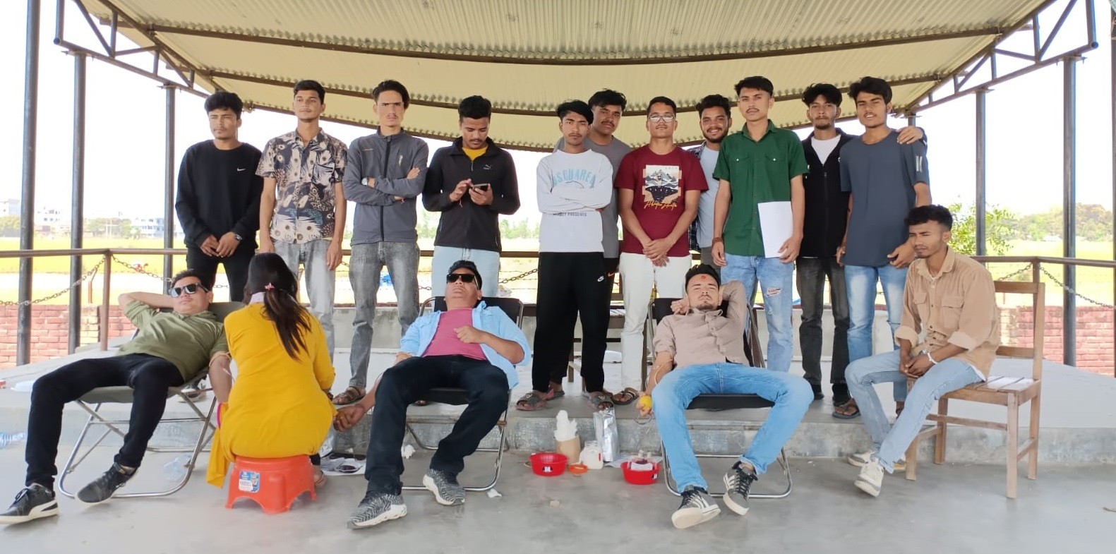 नेविसंघद्धारा ६५ पिन्ट रक्तदान