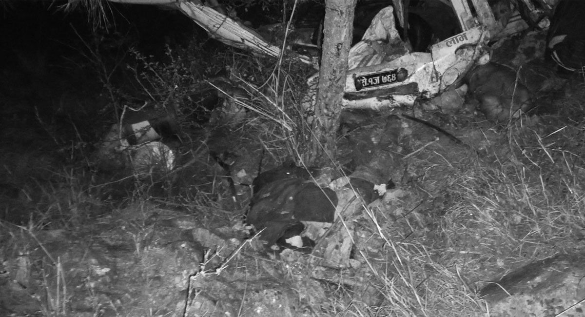 जीप दुर्घटना हुँदा एकैगाउँका ६ जनाको मृत्यु