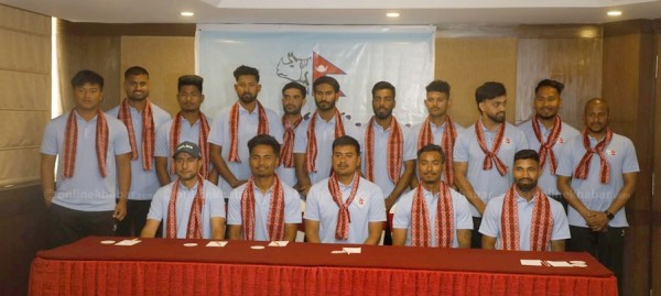 हङकङमा टी२०आई प्रतियोगिता खेल्न जाने नेपाली टोलीको बिदाइ